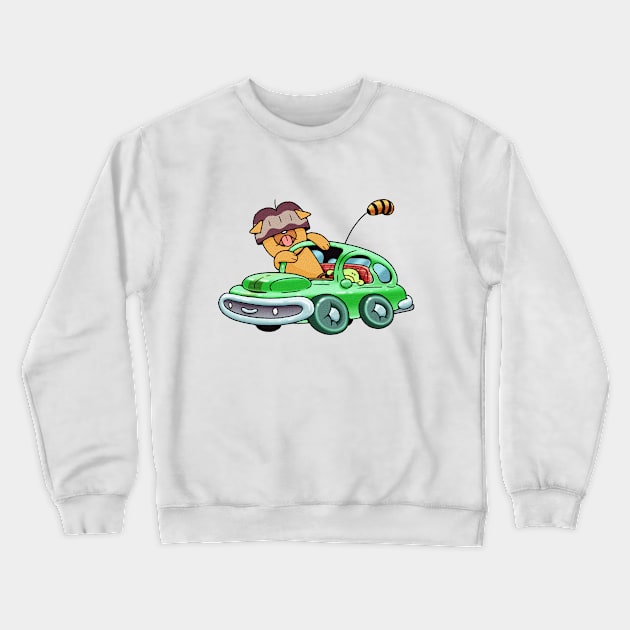 get in, let's go Crewneck Sweatshirt by Bowlcut Pug